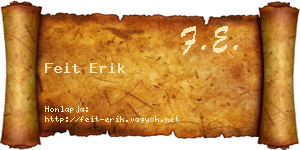 Feit Erik névjegykártya