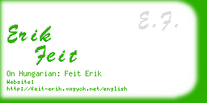 erik feit business card